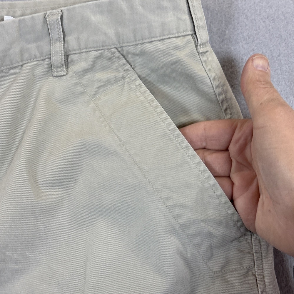 Columbia Shorts Womens Size 36 Beige Cargo Pockets Cotton Hiking Outdoor Logo - Picture 4 of 9